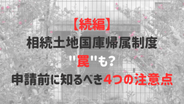 【続編】相続土地国庫帰属制度には”罠”も？申請前に知るべき４つの注意点