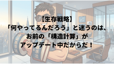 【生存戦略】「何やってるんだろう」と迷うのは、お前の「構造計算」がアップデート中だからだ！