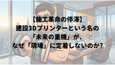 【施工革命の停滞】建設3Dプリンターという名の「未来の重機」が、なぜ「現場」に定着しないのか?